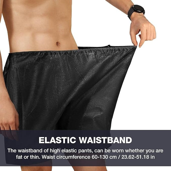 Globalstar 20-PcsMen's Disposable Salon Shorts - Individually Wrapped Non-Woven Underwear with Comfortable Elastic Waistband
