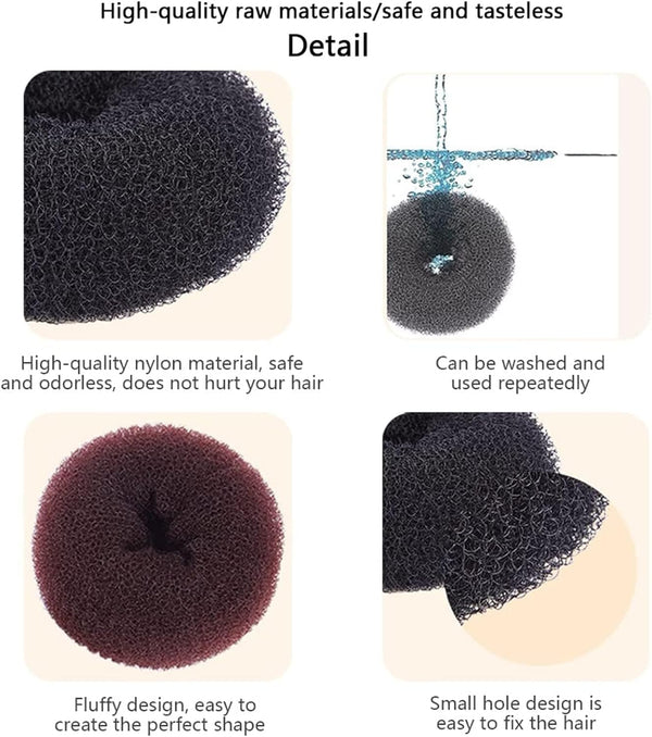 Globalstar Donut Hair Bun Black 23cm Ring - The Versatile Hair Accessory