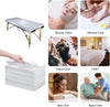 Globalstar 100Pcs Disposable Massage Table Sheets - 30cm x 60cm Non-Woven Fabric Bed Covers, Soft and Breathable, Ideal for Beauty Spa and Tattoo Salon (White)