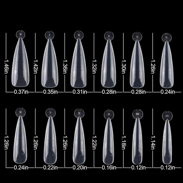 Globalstar 120 Pieces Clear Dual Nail Shapes - Water Drops Nail Mould