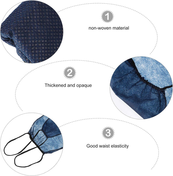 Globalstar 50-Pack Women's Disposable Blue Thong Liners - Versatile Underwear for Spa, Maternity & Travel Needs