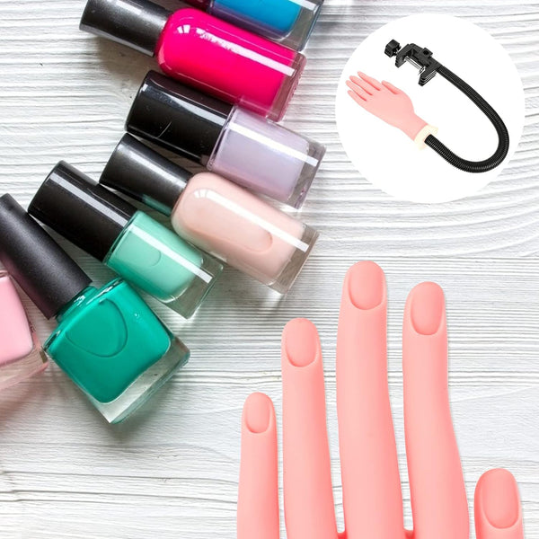 Globalstar Pro Nail Artist's Dream - Bendable Mannequin Hand for Manicure Mastery