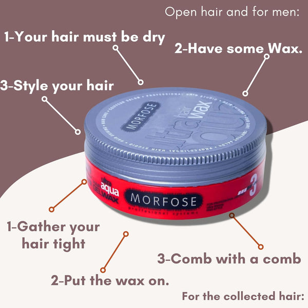 Morfose Ultra Aqua Hair Gel Wax 175ml - Ultimate Hold and Glossy Shine