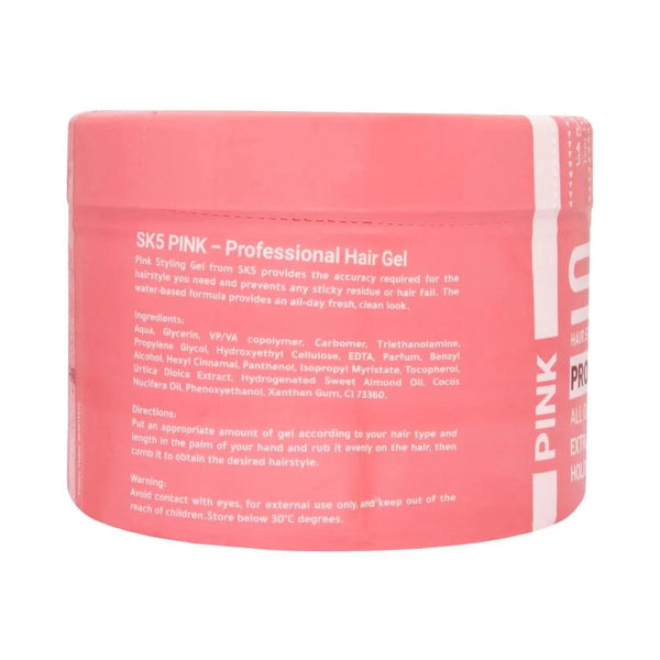 SK5 500ml Pink Hair Gel - Strong Hold and Refreshing Fragrance