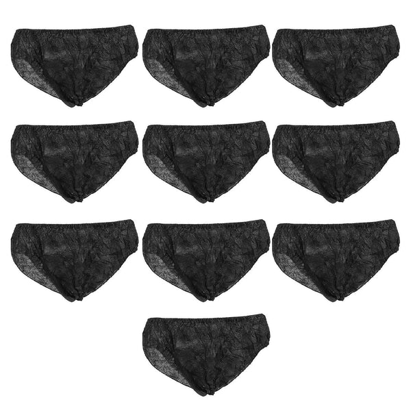 Globalstar Black Disposable Underwear - Pack of 50pcs for Travel, Spa, and Everyday Use