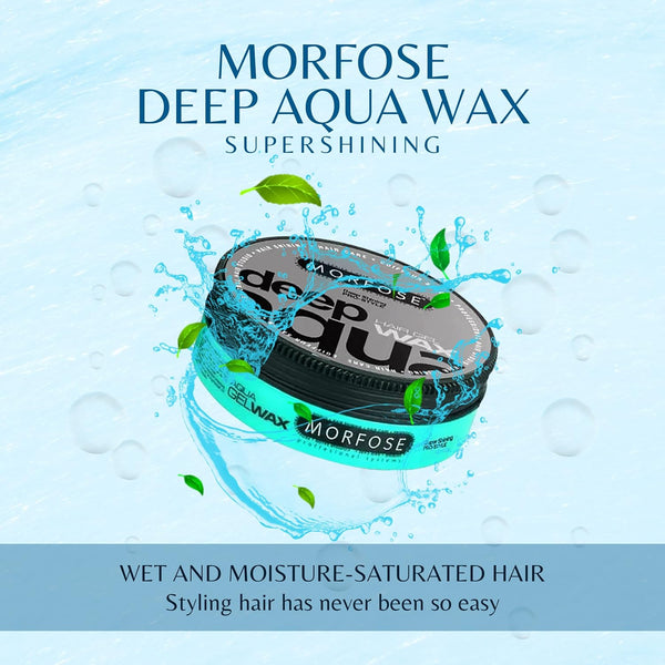 Morfose Deep Aqua Gel Wax 175ml - Perfect Hold & Shine for Individual Styles