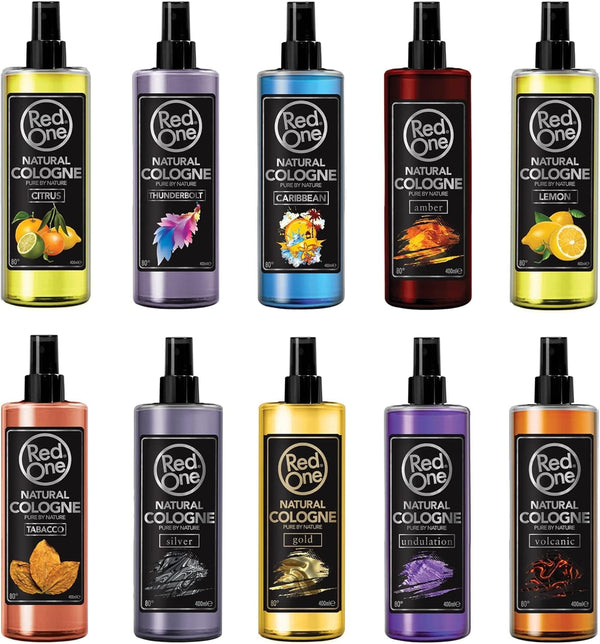 RedOne After Shave Natural Cologne Spray Tabacco 400ml - Soothing Post-Shave Freshness