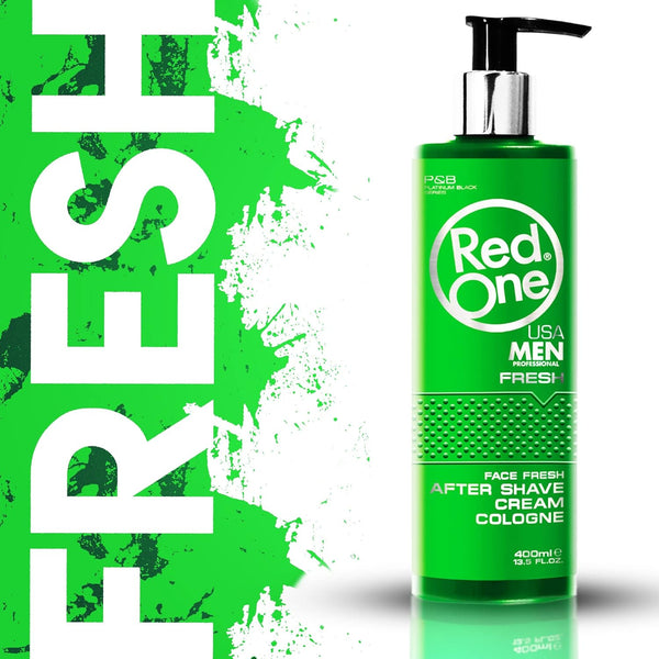RedOne After Shave Cream Cologne Fresh 400ml - Tropical Scent, Soothing Hydration