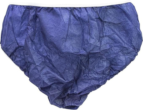 Globalstar Blue Disposable Underwear - 50 Pack for Travel, Spa, and Everyday Use
