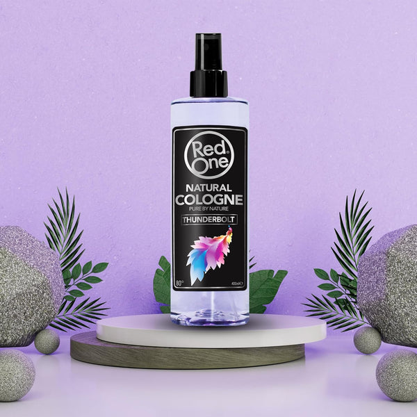 RedOne Natural Cologne Spray Thunderbolt 400ml - Refreshing Post-Shave Experience