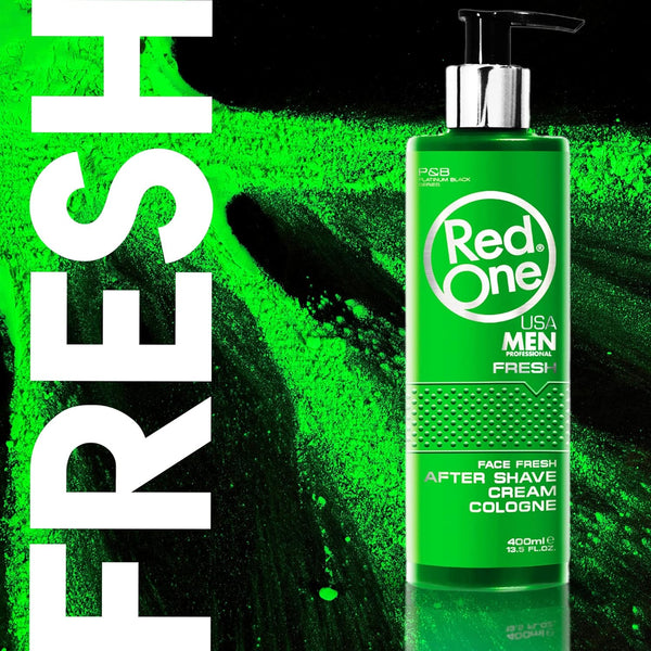 RedOne After Shave Cream Cologne Fresh 400ml - Tropical Scent, Soothing Hydration