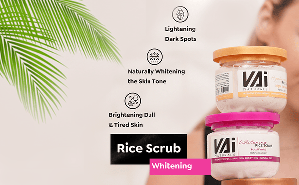 Vai Naturals Tutti Frutti Rice Scrub with Vitamin E â€“ Exfoliating & Whitening Facial Scrub for Radiant Skin, 280ml