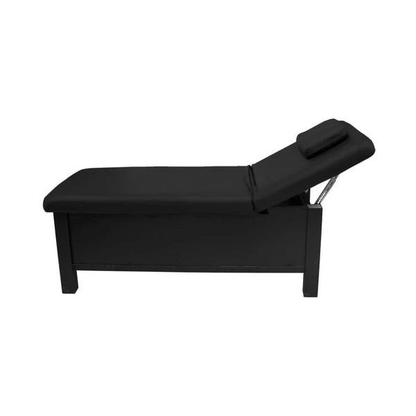 Globalstar Professional Black Wooden Massage Bed for Ultimate Relaxation