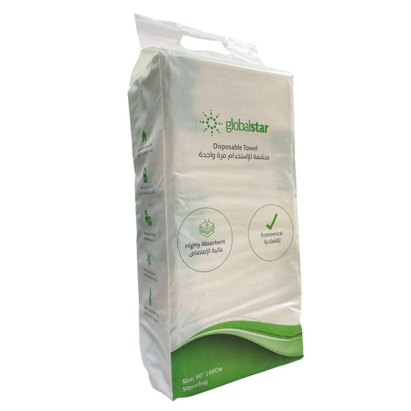 Globalstar Disposable Hygienic Towels 50pcs 50*100cm - Awarid UAE