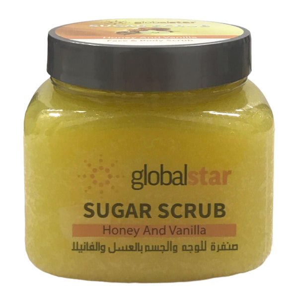 Globalstar Face & Body Sugar Scrub Honey & Vanilla 600g - Awarid UAE