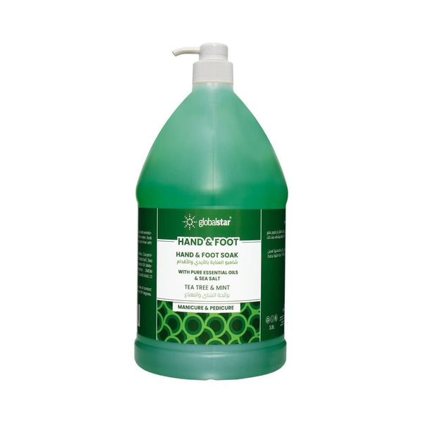Globalstar Hand & Foot Soak With Tea Tree & Mint Essential Oil & Sea Salt 3.8L