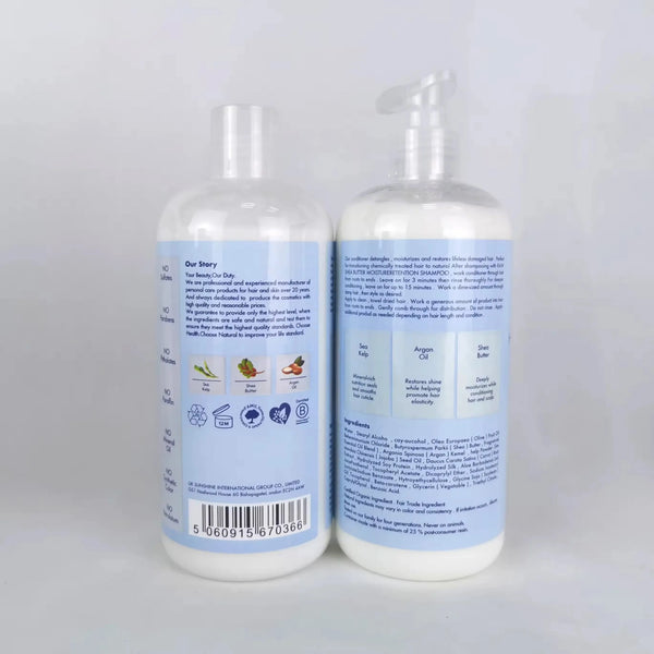 Aisunlee Raw Shea Butter Hydrate & Repair Conditioner: 500ml bottle for deep hydration and hair repair.