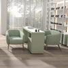 Globalstar Green Manicure Table Set – Single Seat with Two Chairs, Sintered Stone Top, USB Charger and Storage