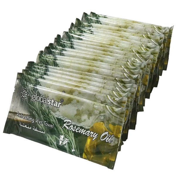 Globalstar Refreshing Wet Towel Rosemary 50pc - RT08 - Awarid UAE