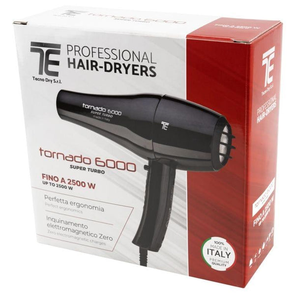 Tecno Elettra Tornado 6000 Super Turbo Professional Hair Dryer Silver 2500W - Awarid UAE