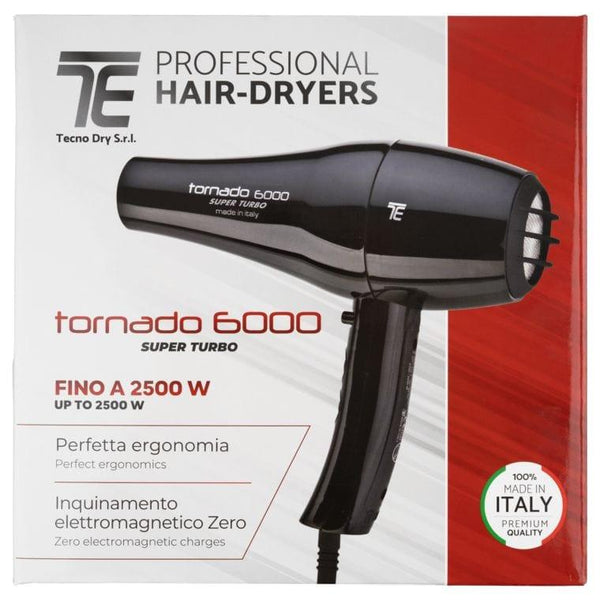 Tecno Elettra Tornado 6000 Super Turbo Professional Hair Dryer Silver 2500W - Awarid UAE