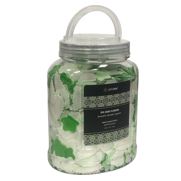 Globalstar Spa Soap Flowers For Hands, Feet And Body Mint Eucalyptus Scent 220g - Awarid UAE