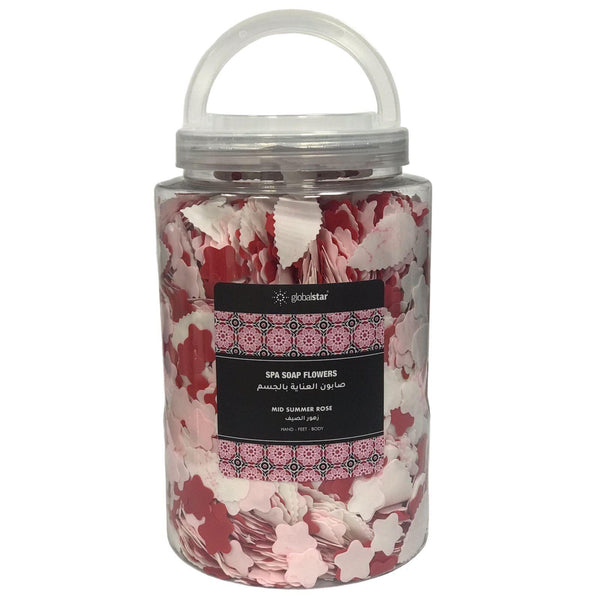 Globalstar Spa Soap Flowers For Hands, Feet And Body Rose Scent 800g - Awarid UAE