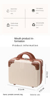 Globalstar Trendy Candy Color Cosmetic Suitcase - Stylish Striped Luggage Box for Perfect Travel Makeup
