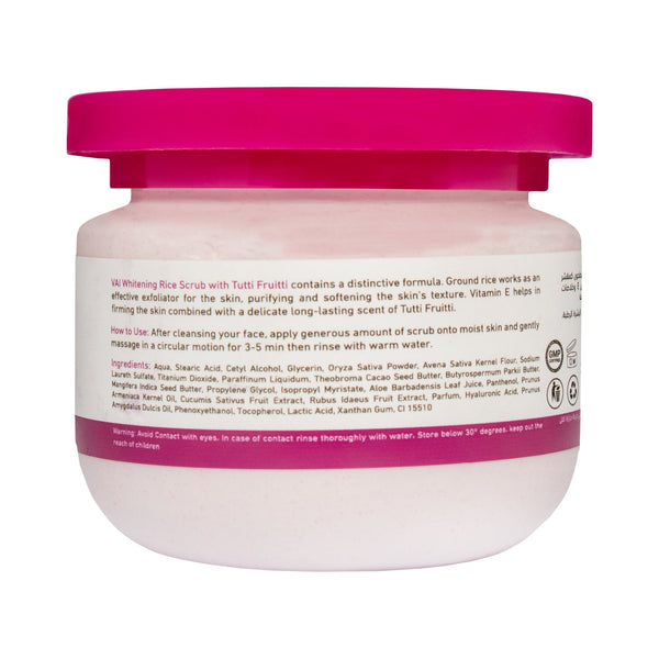 Vai Naturals Tutti Frutti Rice Scrub with Vitamin E â€“ Exfoliating & Whitening Facial Scrub for Radiant Skin, 280ml