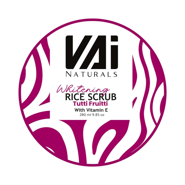 Vai Naturals Tutti Frutti Rice Scrub with Vitamin E â€“ Exfoliating & Whitening Facial Scrub for Radiant Skin, 280ml