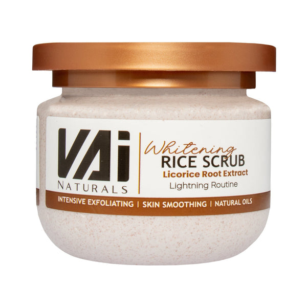 Vai Naturals Whitening Rice Scrub â€“ Licorice Root & Vitamin E, Deep Exfoliation & Skin Brightening (280ml)