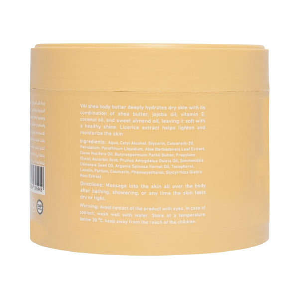 Vai Naturals Licorice & Vanilla Shea Body Butter – Moisturizing & Skin Brightening | Vitamin E & B5 | 48-Hour Nourishment