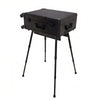 Globalstar Black Makeup Trolley Case With Adjustable LED Lights, Speaker, Bluetooth Player And Detachable 4 Wheels - Awarid UAE