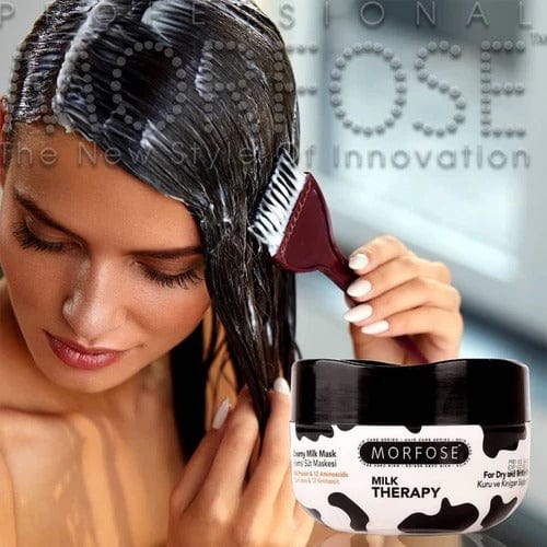 Morfose Milk Therapy Creamy Milky Mask - Deeply Nourishing Protein-Rich Hair Repair (250ml)