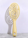 Globalstar Light Yellow Curved Bone Comb - Luxury Scalp Massage and Styling Essential