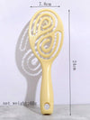 Globalstar Light Yellow Curved Bone Comb - Luxury Scalp Massage and Styling Essential