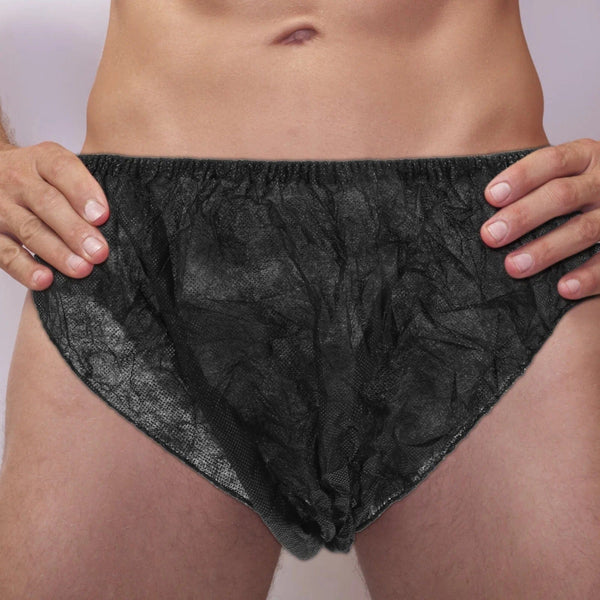 Globalstar Black Disposable Underwear - Pack of 50pcs for Travel, Spa, and Everyday Use