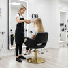 Globalstar Luxury Black & Gold Multi-Purpose Salon Chair