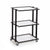 Globalstar 3-Tier Salon Trolley – Sturdy Black Metal Frame with Adjustable Shelves for Versatile Salon Storage