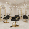 Globalstar Luxury Black & Gold Multi-Purpose Salon Chair