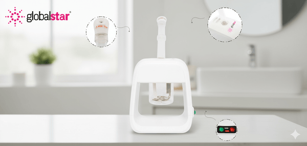 جهاز غلوبال ستار الشخصي لتبخير الوجه للاستخدام في المنتجعات الصحية والصالونات - تنظيف عميق للمسام وترطيب