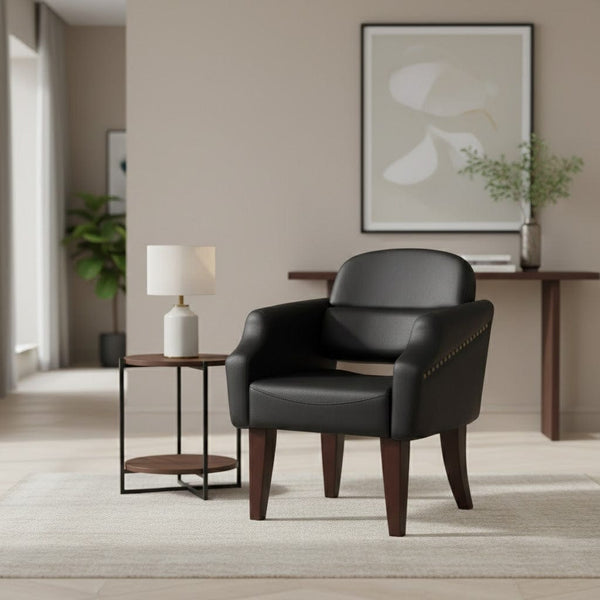 Globalstar Ladies Salon Chair Black – Classic Comfort Armchair for Beauty Salons