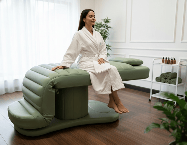 سرير تجميل كهربائي احترافي من جلوبال ستار - سرير وكرسي سبا قابل للتحويل مع ارتفاع قابل للتعديل 