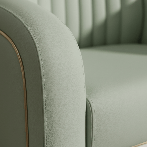 Globalstar High-End Green Pedicure Chair with Cup Holder - Luxury Salon Seating