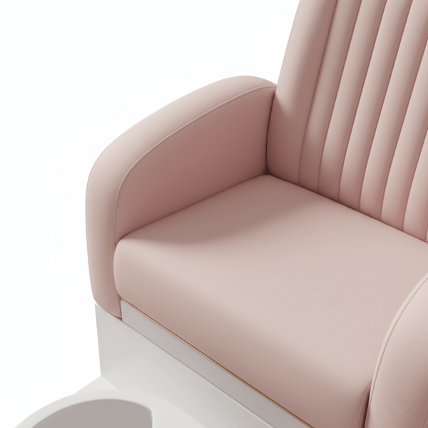 Globalstar Luxury Light Pink Pedicure Chair with Cup Holder – High-End Spa Seating