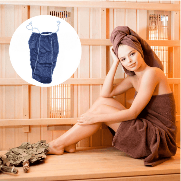 Globalstar 50-Pack Women's Disposable Blue Thong Liners - Versatile Underwear for Spa, Maternity & Travel Needs