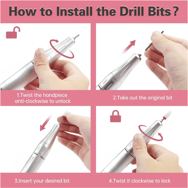 Globalstar Professional Brushless Nail Drill Machine - Silent 35000RPM Manicure Tool with LCD Screen & 12-Hour Battery Life