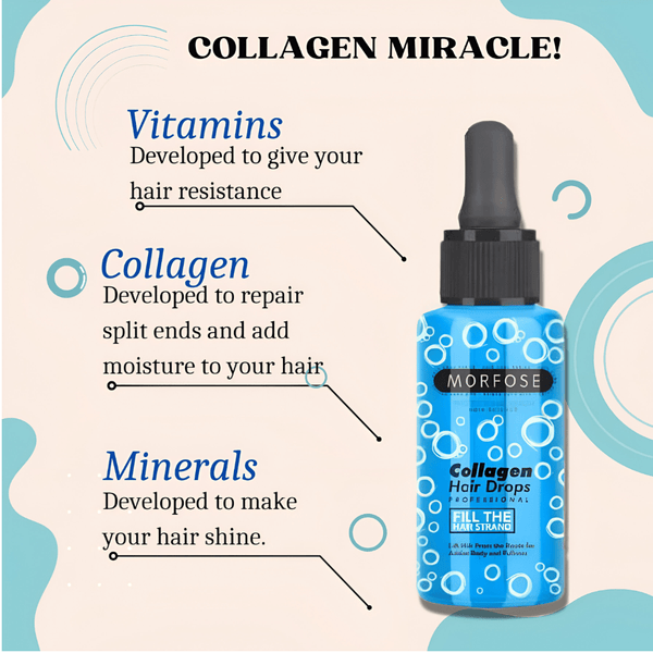 Morfose Collagen Hair Drops 100ml - Intensive Treatment for Strong, Shiny Hair