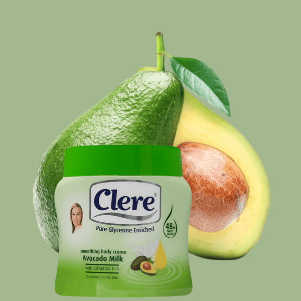 Clere Smoothing Avocado Milk Body Cream - Enriched with NutriMoist for 48-Hour Hydration and Softness