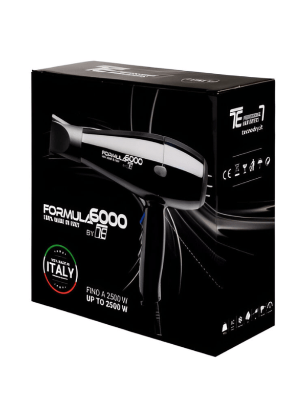 Tecno Dry Formula 6000 Hair Dryer – 2500W Grey Professional Hair Dryer for Salon-Quality Styling